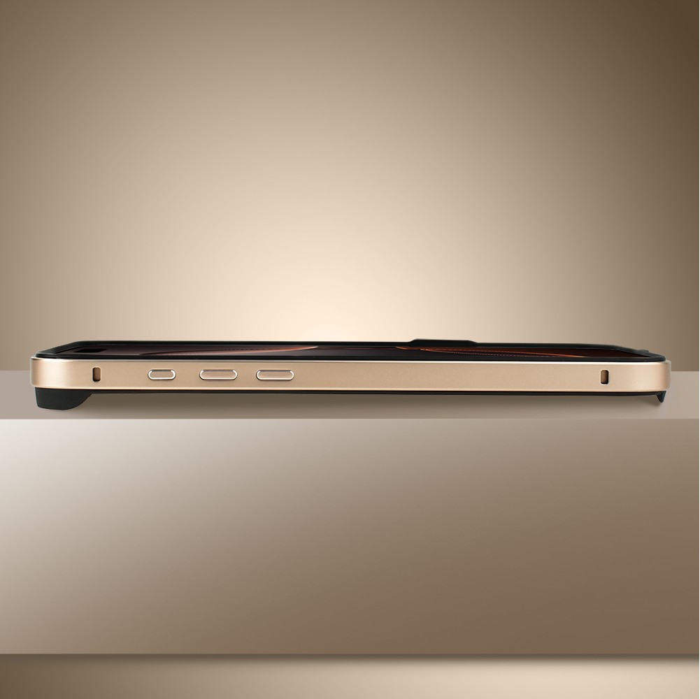 Bumper do iPhone 16 Pro Max, Metal Slim, metalowa ramka ochronna, tytan pustynny