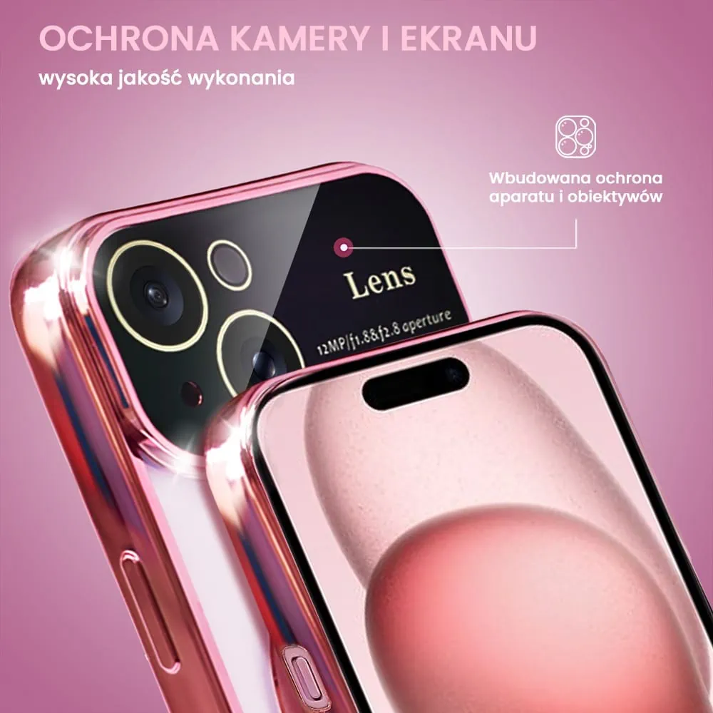 Etui do iPhone 15 Plus Camera Beam Magsafe, różowe (OUTLET)