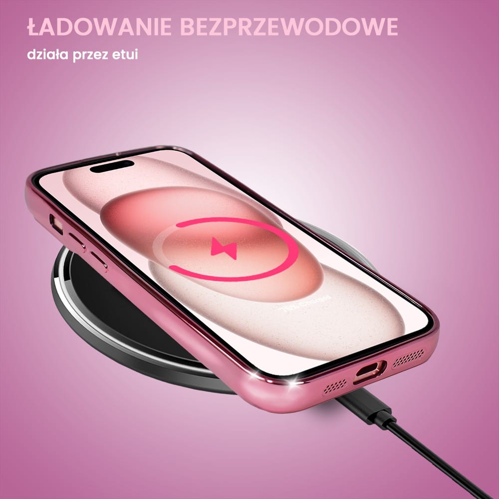 Etui do iPhone 15 Plus Camera Beam Magsafe, różowe (OUTLET)