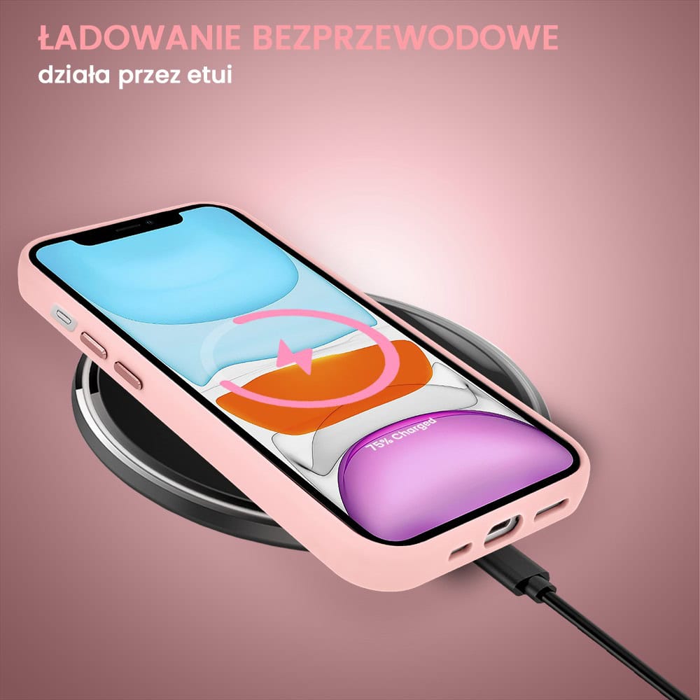 Etui do iPhone 11 Arctic Stand, półprzeźroczyste, z osłoną aparatu i podstawką, różowe