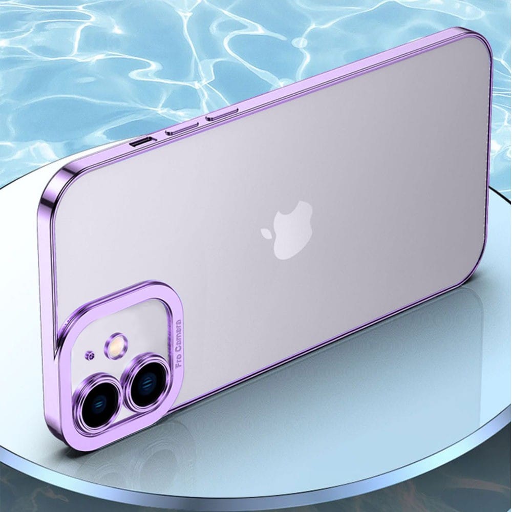 Etui do iPhone 12 Camera High PRO z osłoną kamery, fioletowe