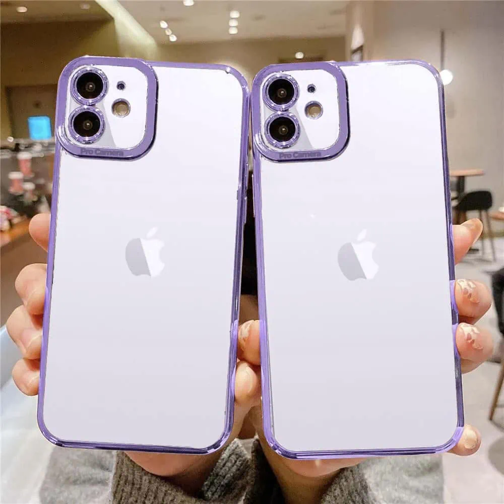 Etui do iPhone 12 Camera High PRO z osłoną kamery, fioletowe