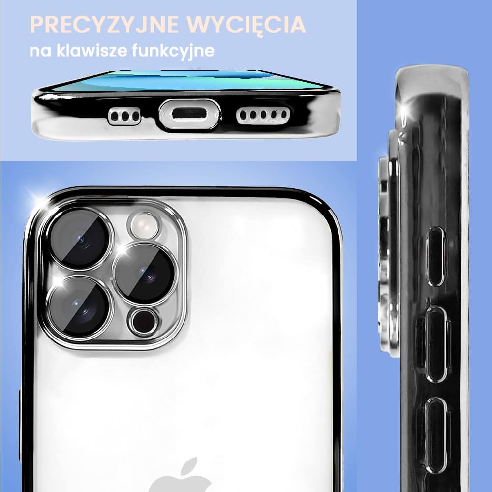 Etui do iPhone 11 Pro Slim Protect Full Cover z osłoną kamery i obiektywów 9H, czarne grafitowe