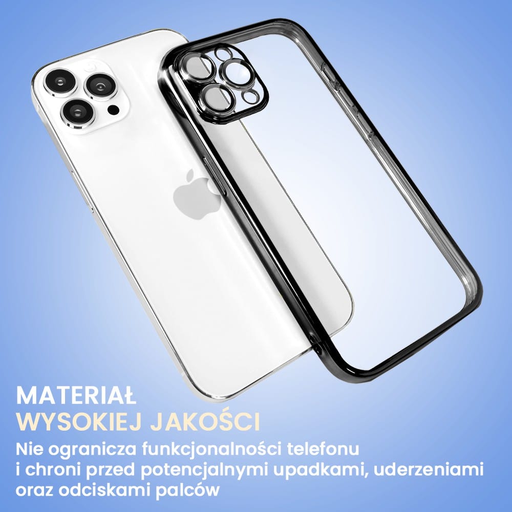 Etui do iPhone 11 Pro Slim Protect Full Cover z osłoną kamery i obiektywów 9H, czarne grafitowe