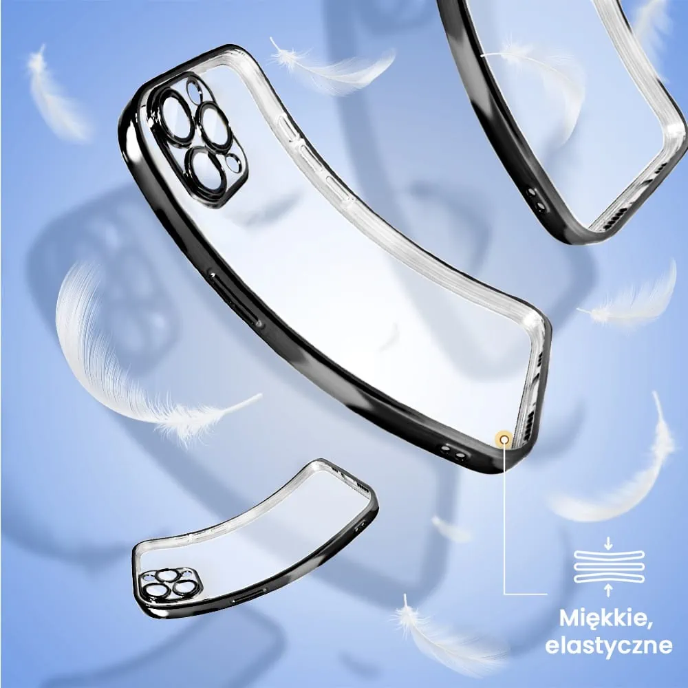 Etui do iPhone 11 Pro Slim Protect Full Cover z osłoną kamery i obiektywów 9H, czarne grafitowe