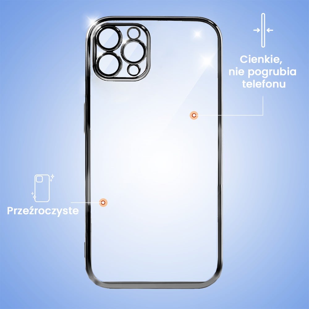 Etui do iPhone 11 Pro Slim Protect Full Cover z osłoną kamery i obiektywów 9H, czarne grafitowe