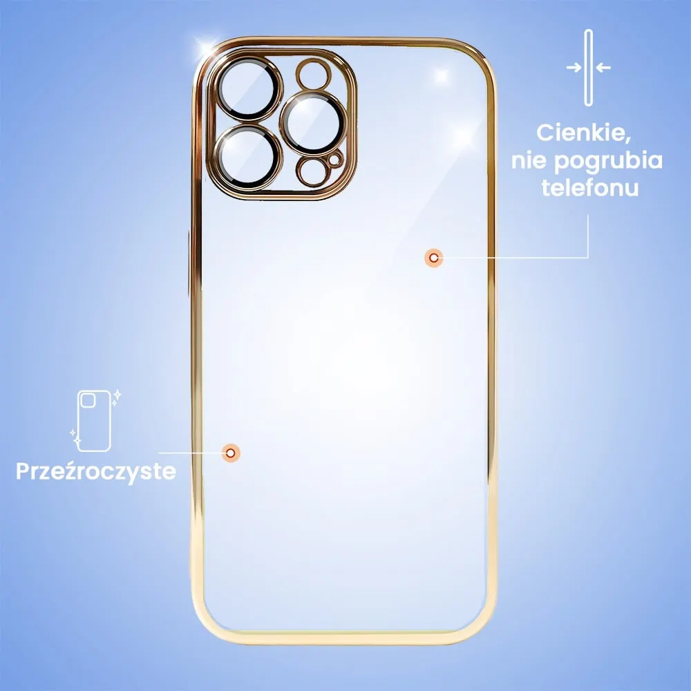 Etui do iPhone 11 Pro Slim Protect Full Cover z osłoną kamery i obiektywów 9H, złote