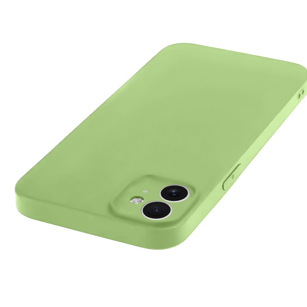 Etui do iPhone 11 silikonowe z mikrofibrą soft touch z osłoną na aparat, jaśminowa zieleń