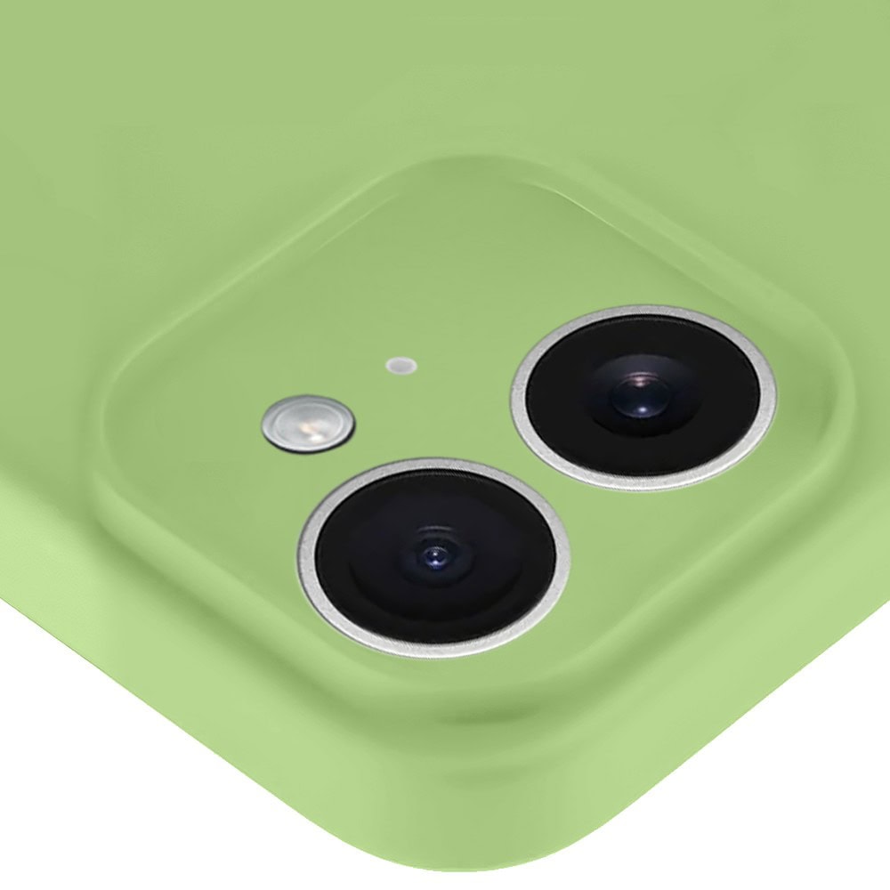 Etui do iPhone 11 silikonowe z mikrofibrą soft touch z osłoną na aparat, jaśminowa zieleń