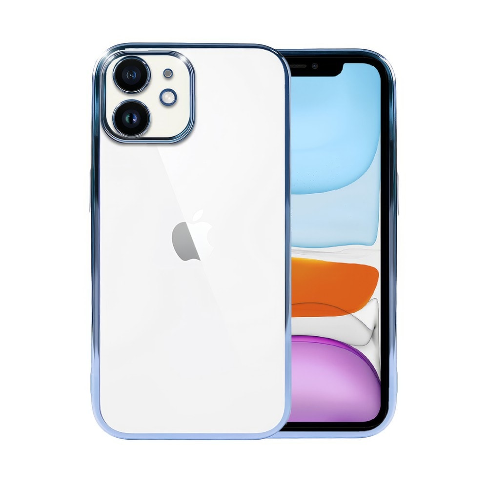 Etui do iPhone 11 slim blue z osłoną kamery, niebieskie