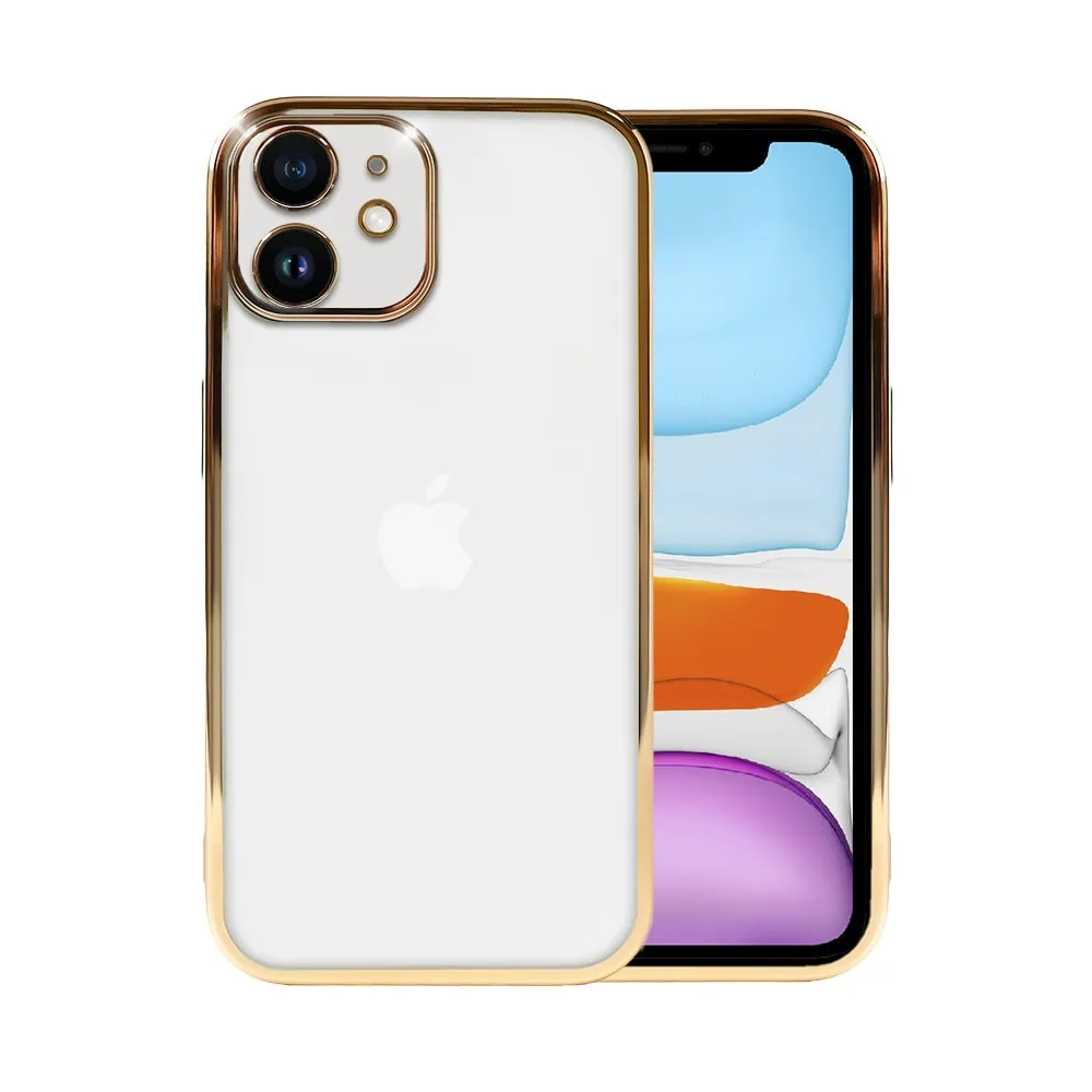 Etui do iPhone 11 slim golden z osłoną kamery, złote