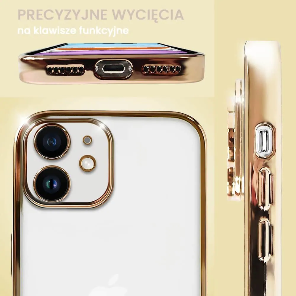Etui do iPhone 11 slim golden z osłoną kamery, złote