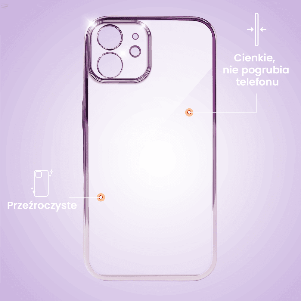 Etui do iPhone 11 slim violet z osłoną kamery, ciemny fiolet