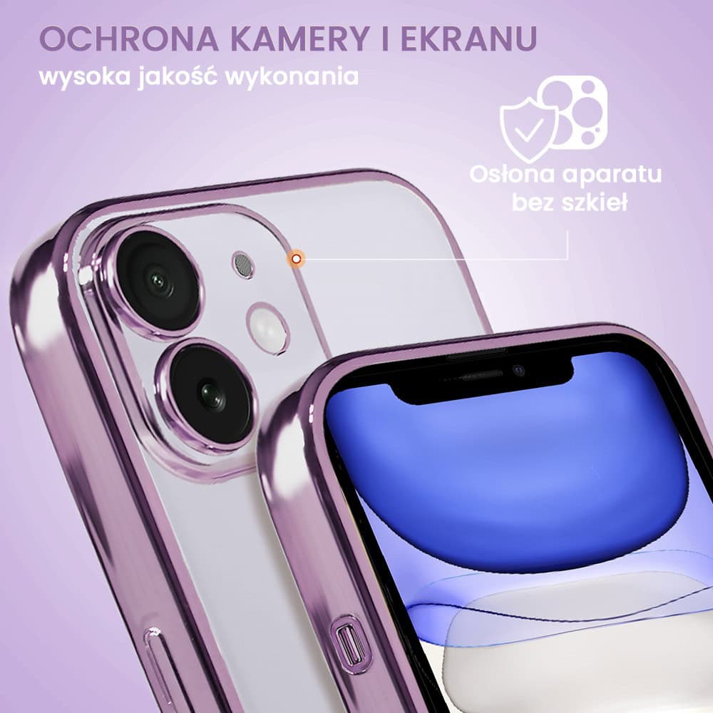 Etui do iPhone 11 slim violet z osłoną kamery, ciemny fiolet