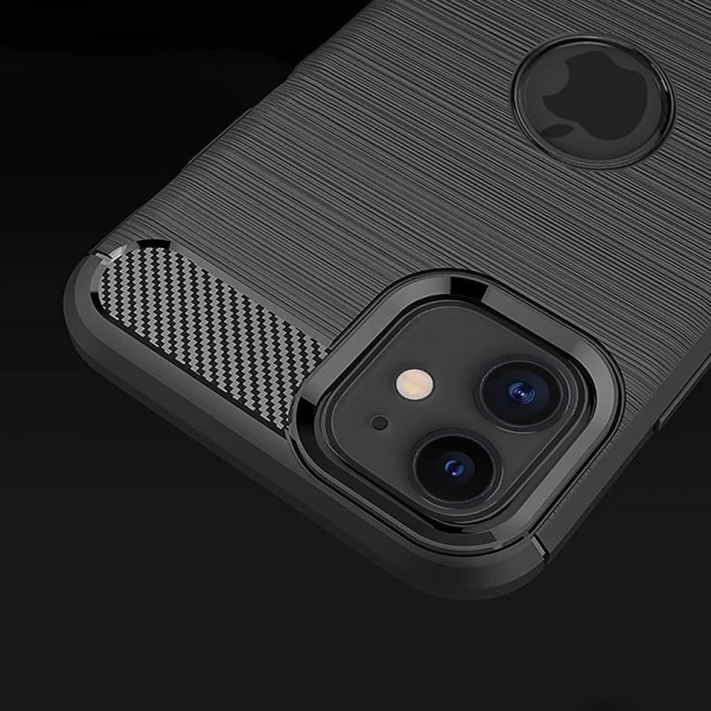 Etui do iPhone 12 Mini z karbonu, pancerne, czarne