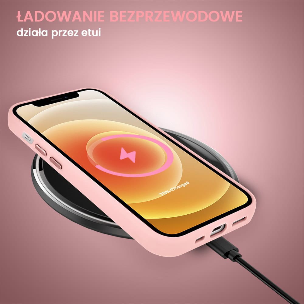 Etui do iPhone 12 Arctic Stand, półprzeźroczyste, z osłoną aparatu i podstawką, różowe