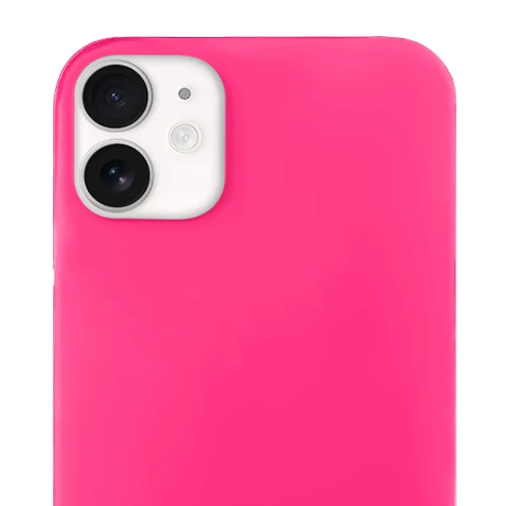 Etui do iPhone 12 Mini silikonowe z mikrofibrą soft touch, różowe