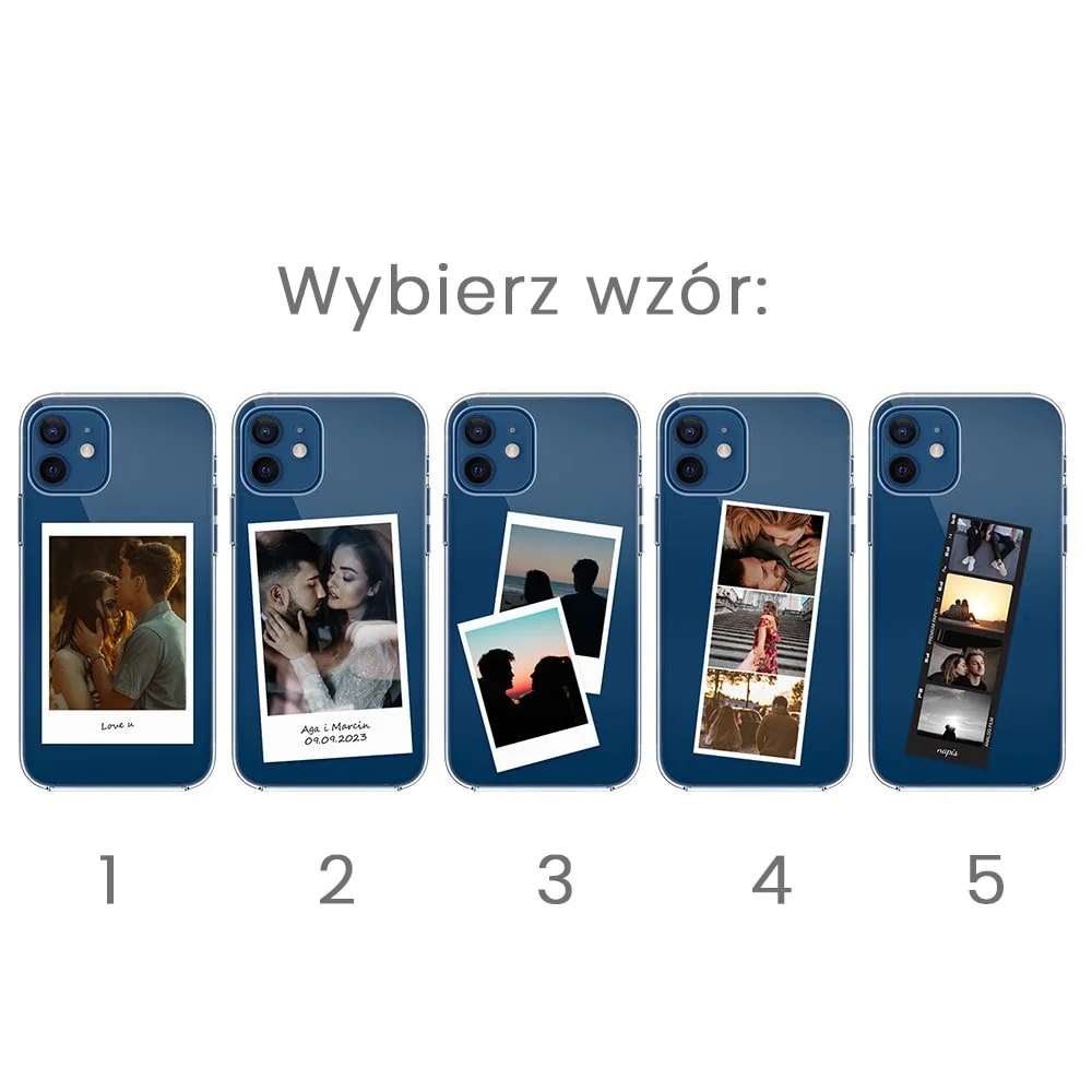 Etui do iPhone 12 Mini Polaroid z własnym zdjęciem, upominek na prezent
