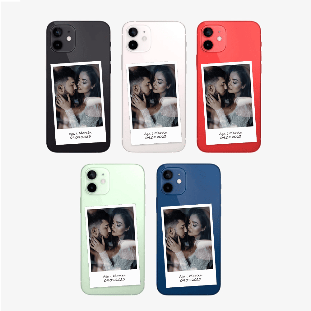 Etui do iPhone 12 Mini Polaroid z własnym zdjęciem, upominek na prezent