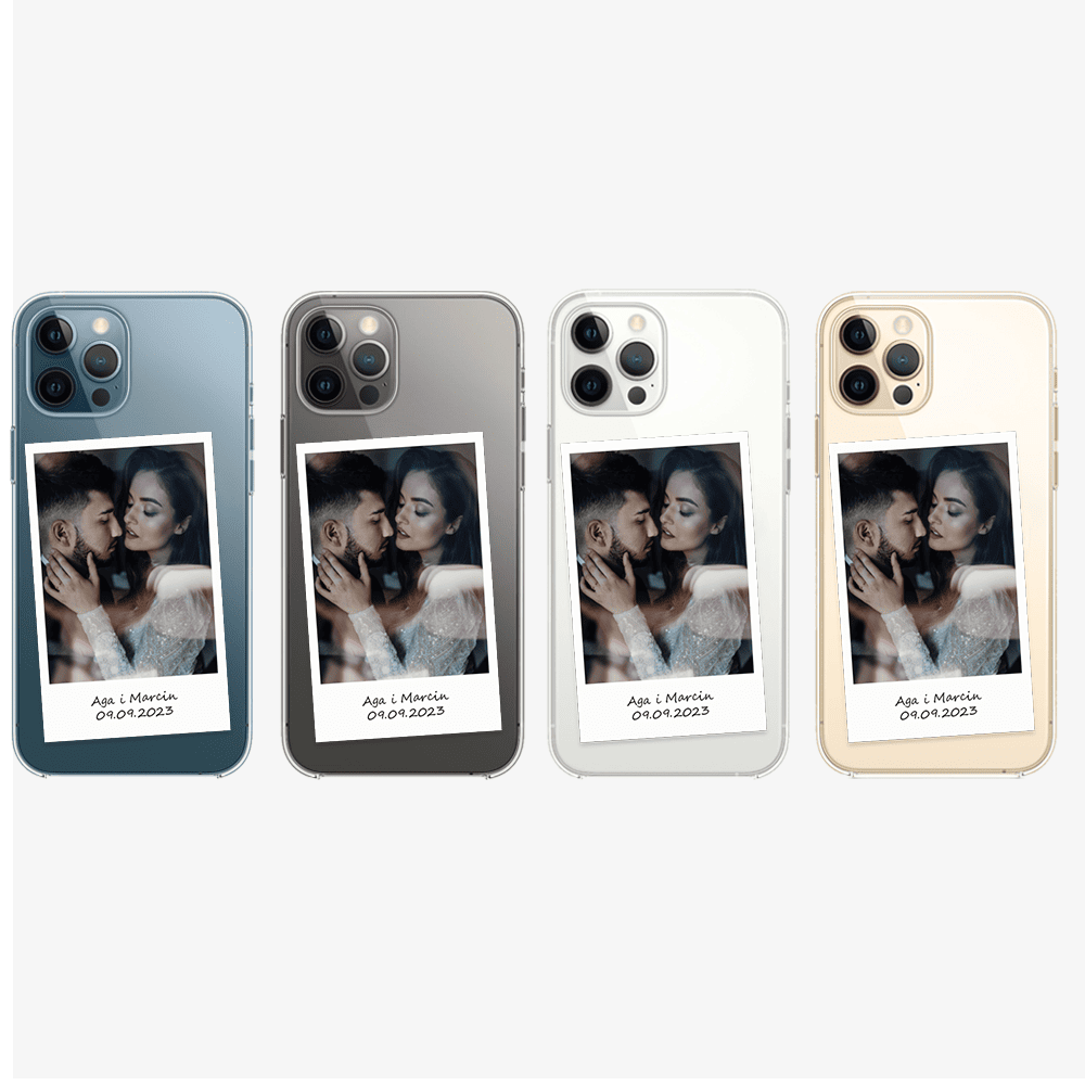 Etui do iPhone 12 Pro Polaroid z własnym zdjęciem, upominek na prezent