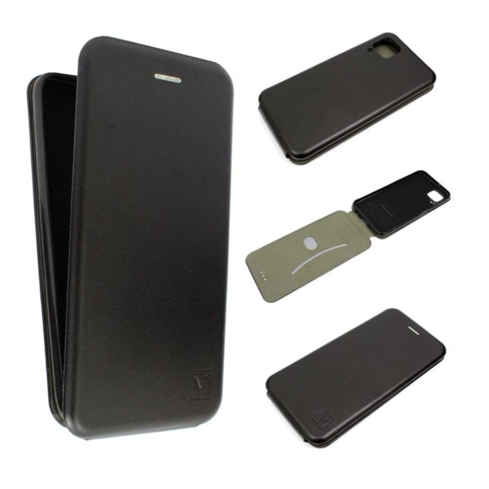 Etui do iPhone 12 Mini klasyczne z magnetyczną klapką w dół, czarne