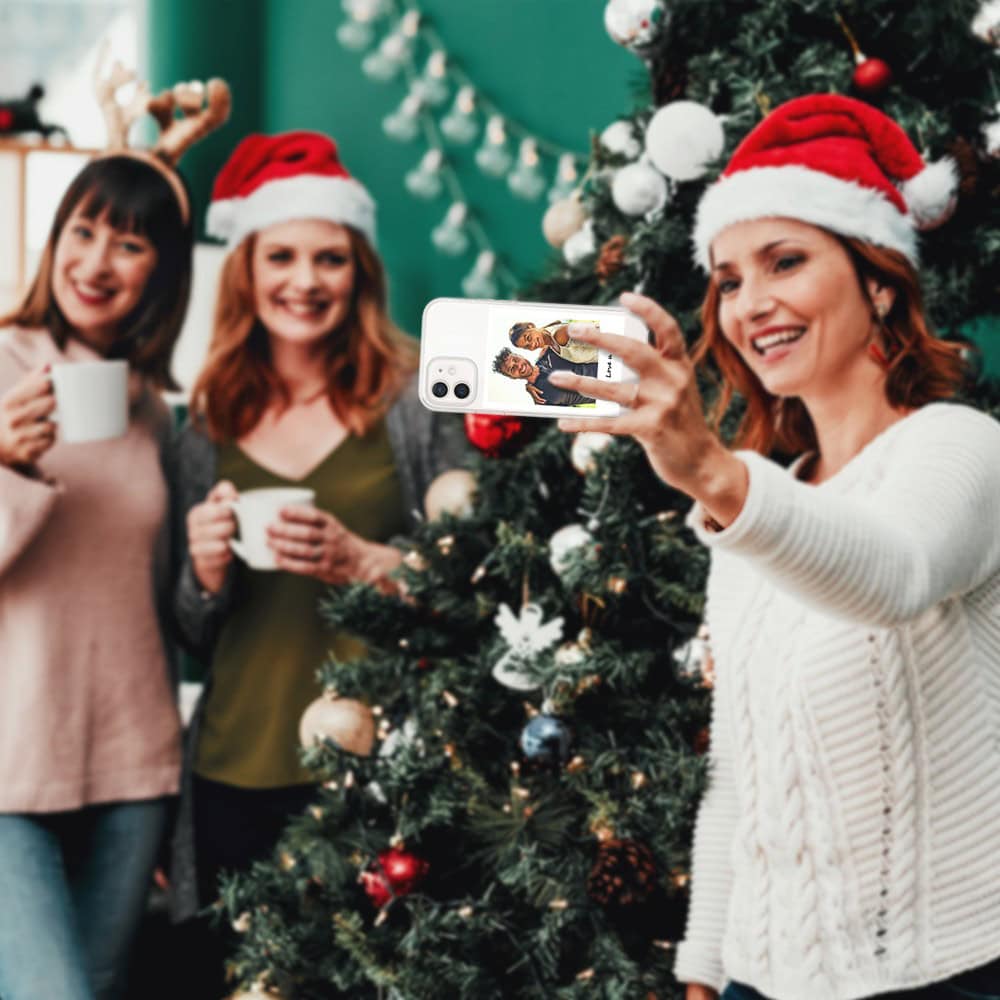 Etui do iPhone 12 z MagSafe, Polaroid z własnym zdjęciem, upominek na prezent, przeźroczyste