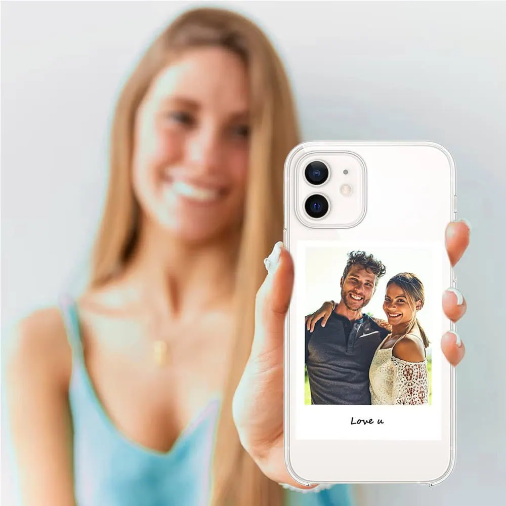 Etui do iPhone 12 z MagSafe, Polaroid z własnym zdjęciem, upominek na prezent, przeźroczyste