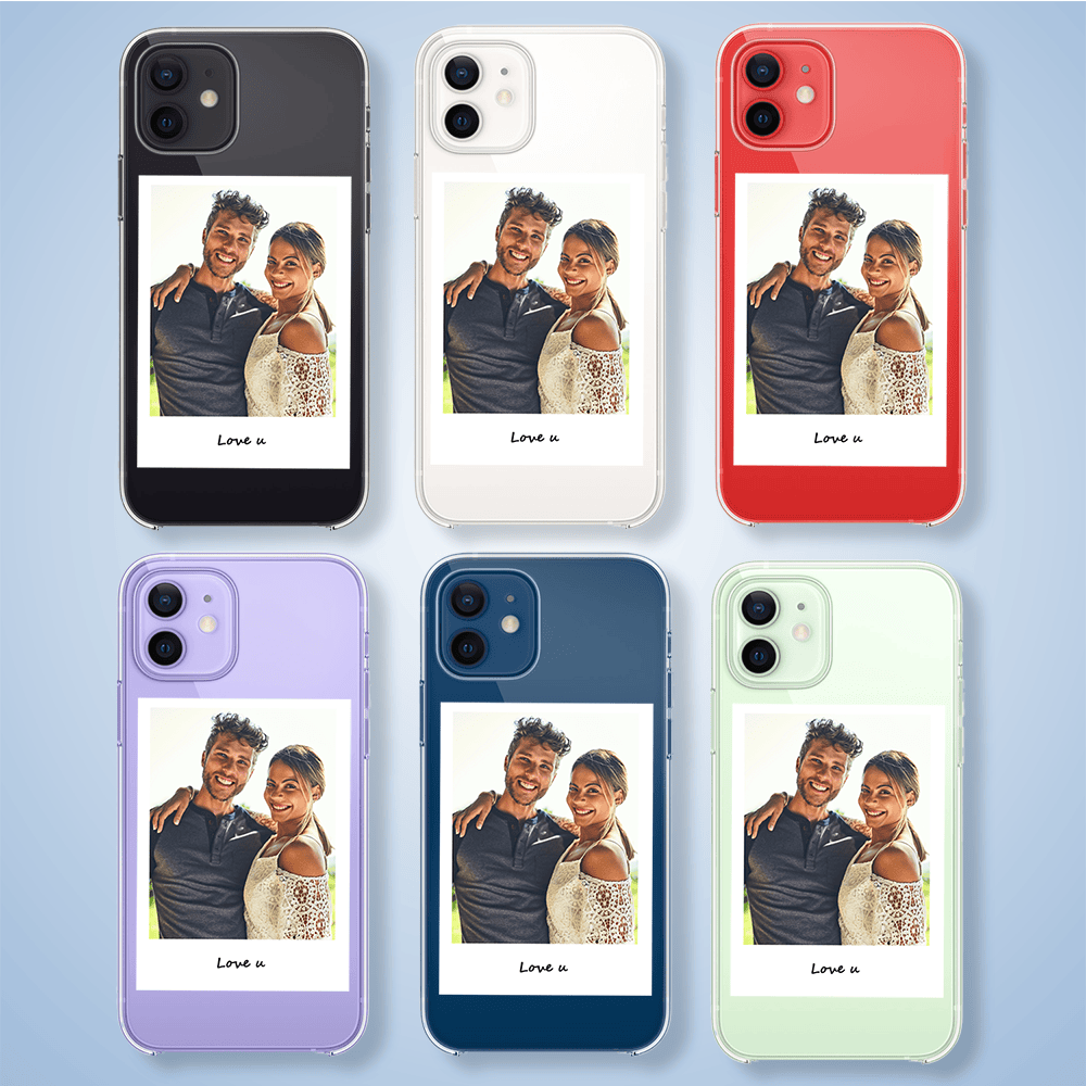 Etui do iPhone 12 z MagSafe, Polaroid z własnym zdjęciem, upominek na prezent, przeźroczyste