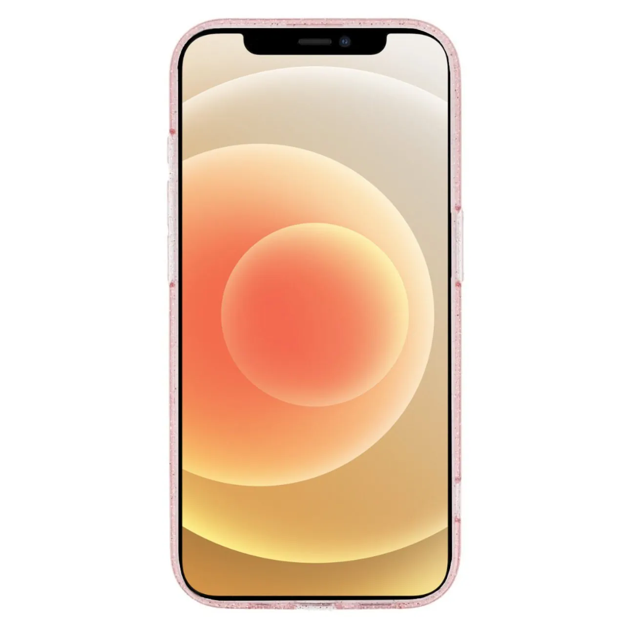 Etui do iPhone 12 z Magsafe, przeźroczyste, błyszczący brokat, różowe