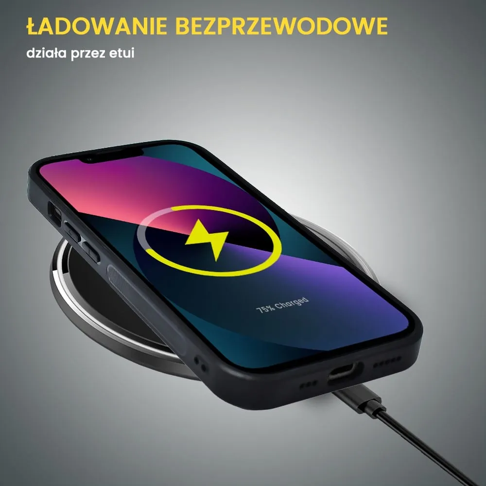 Etui do iPhone 13 Alcantara Magsafe Cover, przyjemne w dotyku, czarne