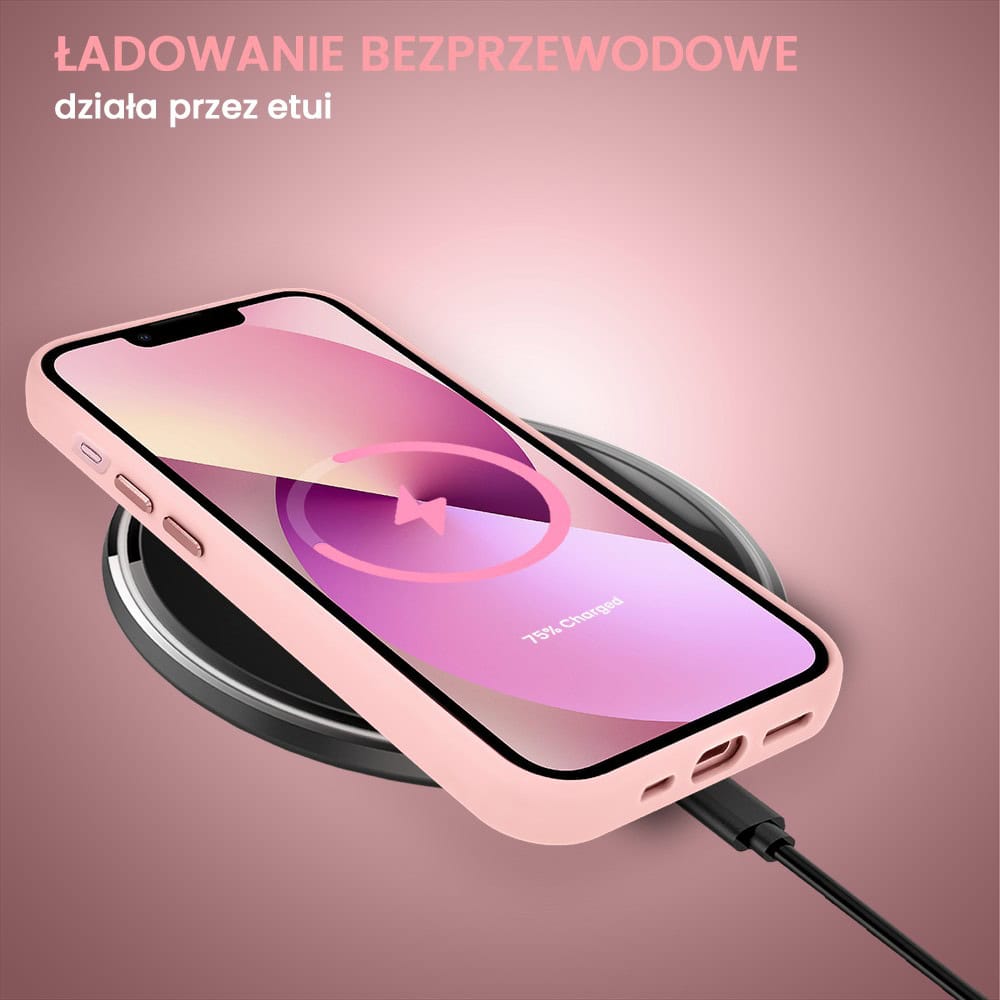 Etui do iPhone 13 Arctic Stand, półprzeźroczyste, z osłoną aparatu i podstawką, różowe