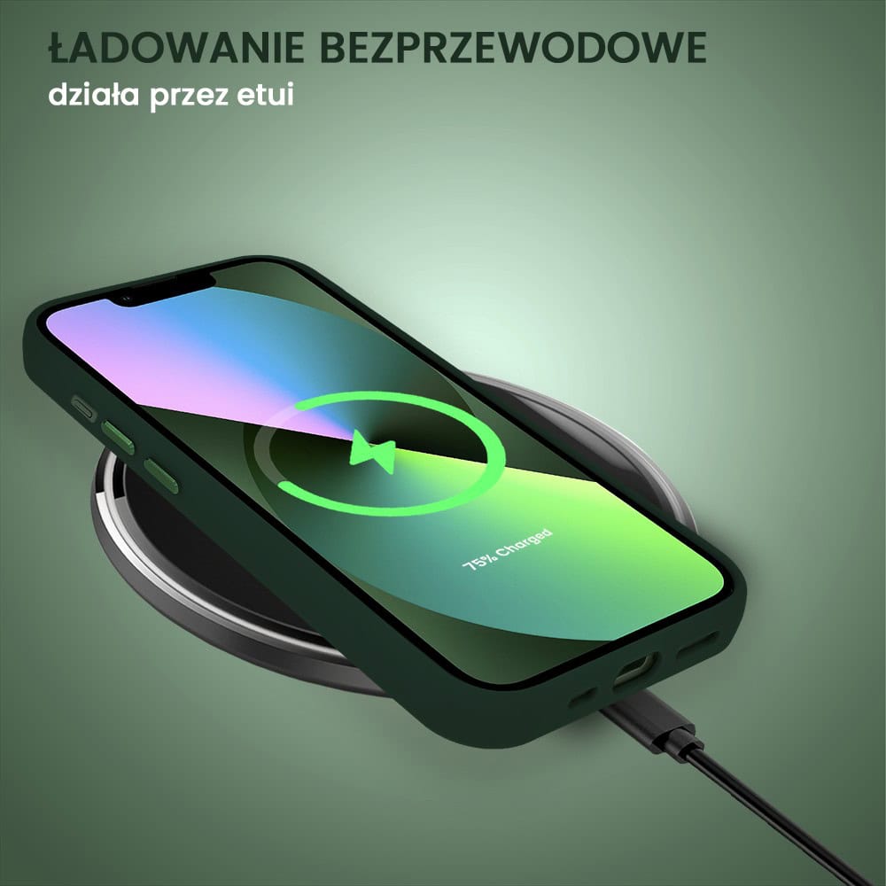 Etui do iPhone 13 Arctic Stand, półprzeźroczyste, z osłoną aparatu i podstawką, zielone