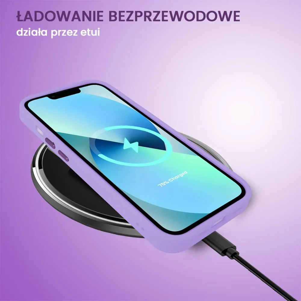 Etui do iPhone 13 Color Flush z Magsafe, z osłoną aparatu, fioletowe (OUTLET)