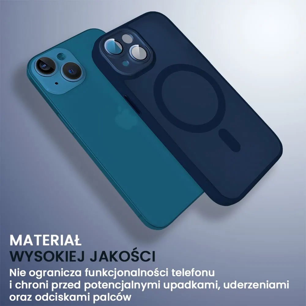 Etui do iPhone 13 Color Flush z Magsafe, z osłoną aparatu, granatowe (OUTLET)