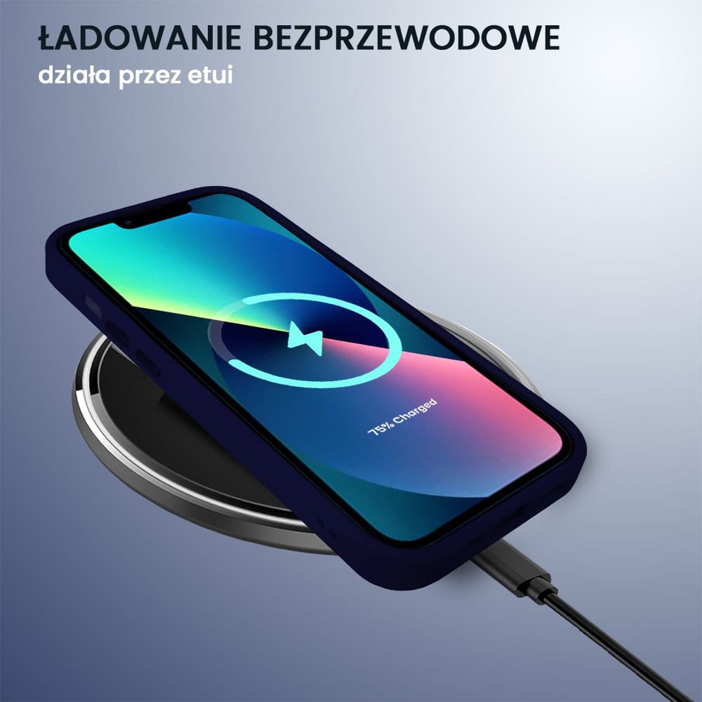 Etui do iPhone 13 Color Flush z Magsafe, z osłoną aparatu, granatowe (OUTLET)
