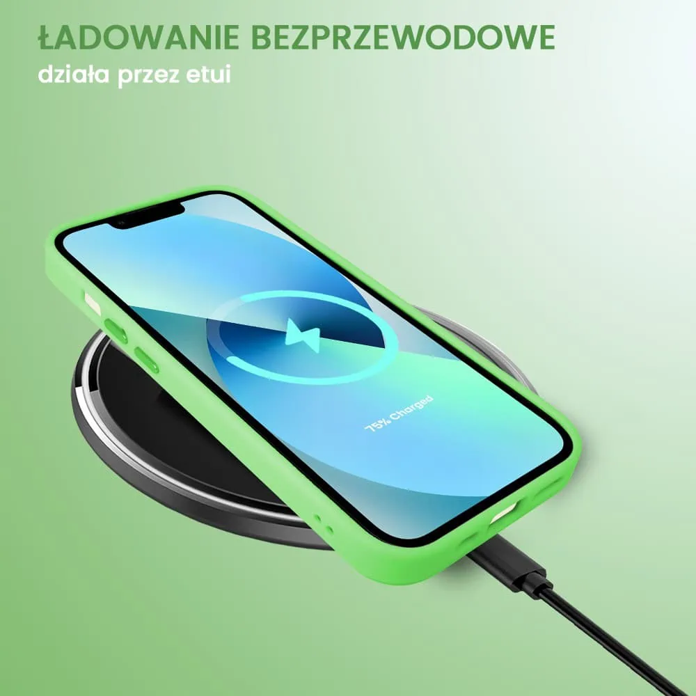 Etui do iPhone 13 Color Flush z Magsafe, z osłoną aparatu, jasna zieleń