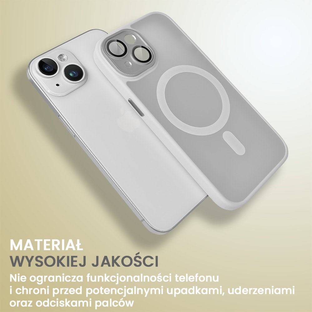 Etui do iPhone 13 Color Flush z Magsafe, z osłoną aparatu, popielate