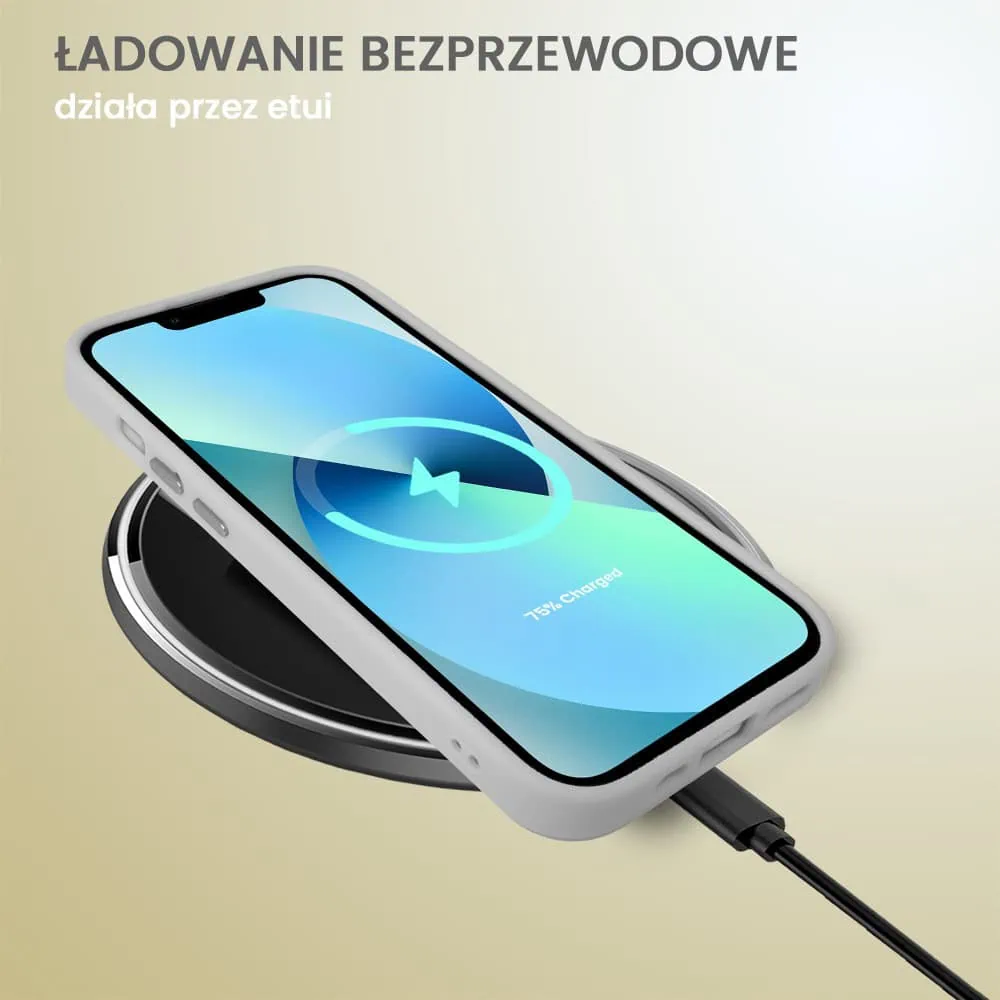Etui do iPhone 13 Color Flush z Magsafe, z osłoną aparatu, popielate