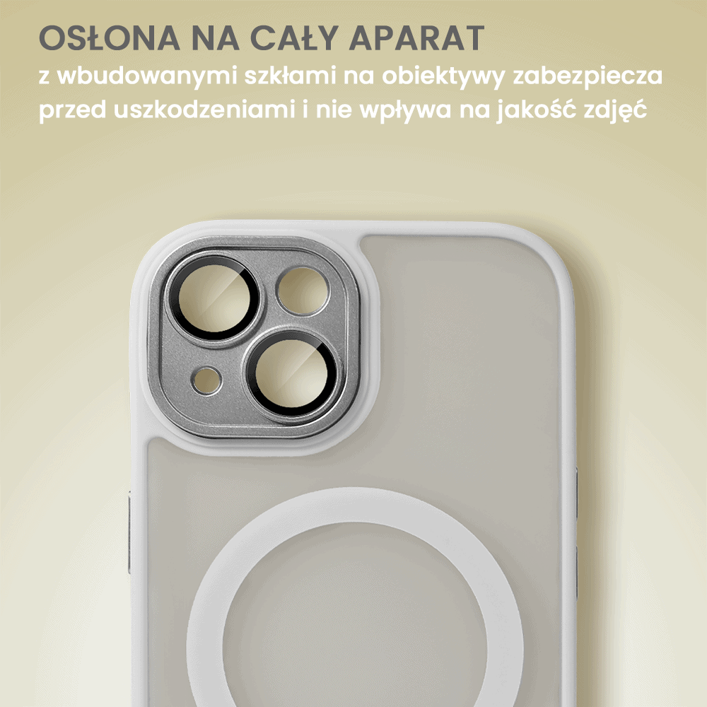 Etui do iPhone 13 Color Flush z Magsafe, z osłoną aparatu, popielate