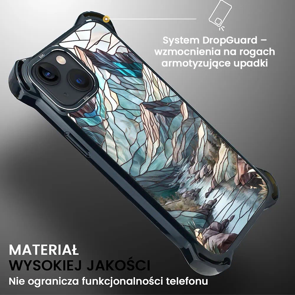 Etui do iPhone 13, Ibizu DropGuard Ultra z MagSafe, Barwy Szkła, Górski Potok