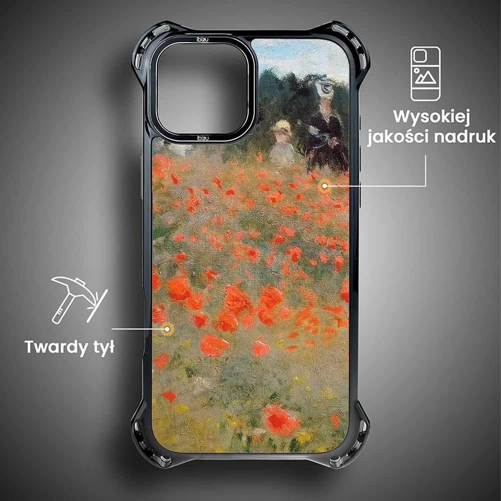 Etui do iPhone 13, Ibizu DropGuard Ultra z MagSafe, Claude Monet, pole maków