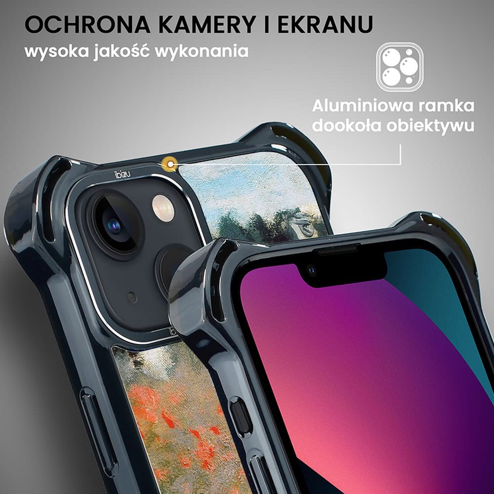 Etui do iPhone 13, Ibizu DropGuard Ultra z MagSafe, Claude Monet, pole maków