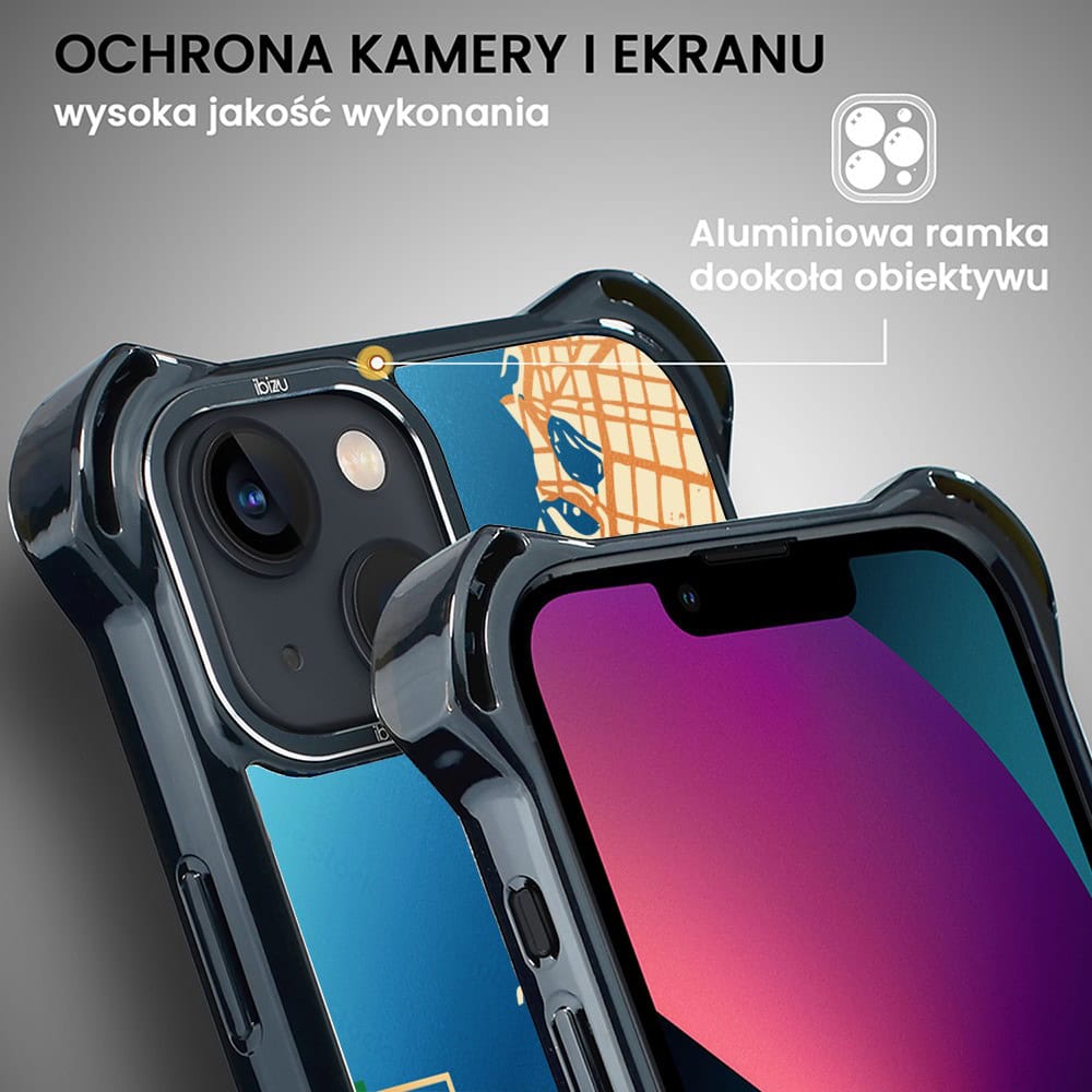 Etui do iPhone 13, Ibizu DropGuard Ultra z MagSafe, Mapy Świata, Dubai