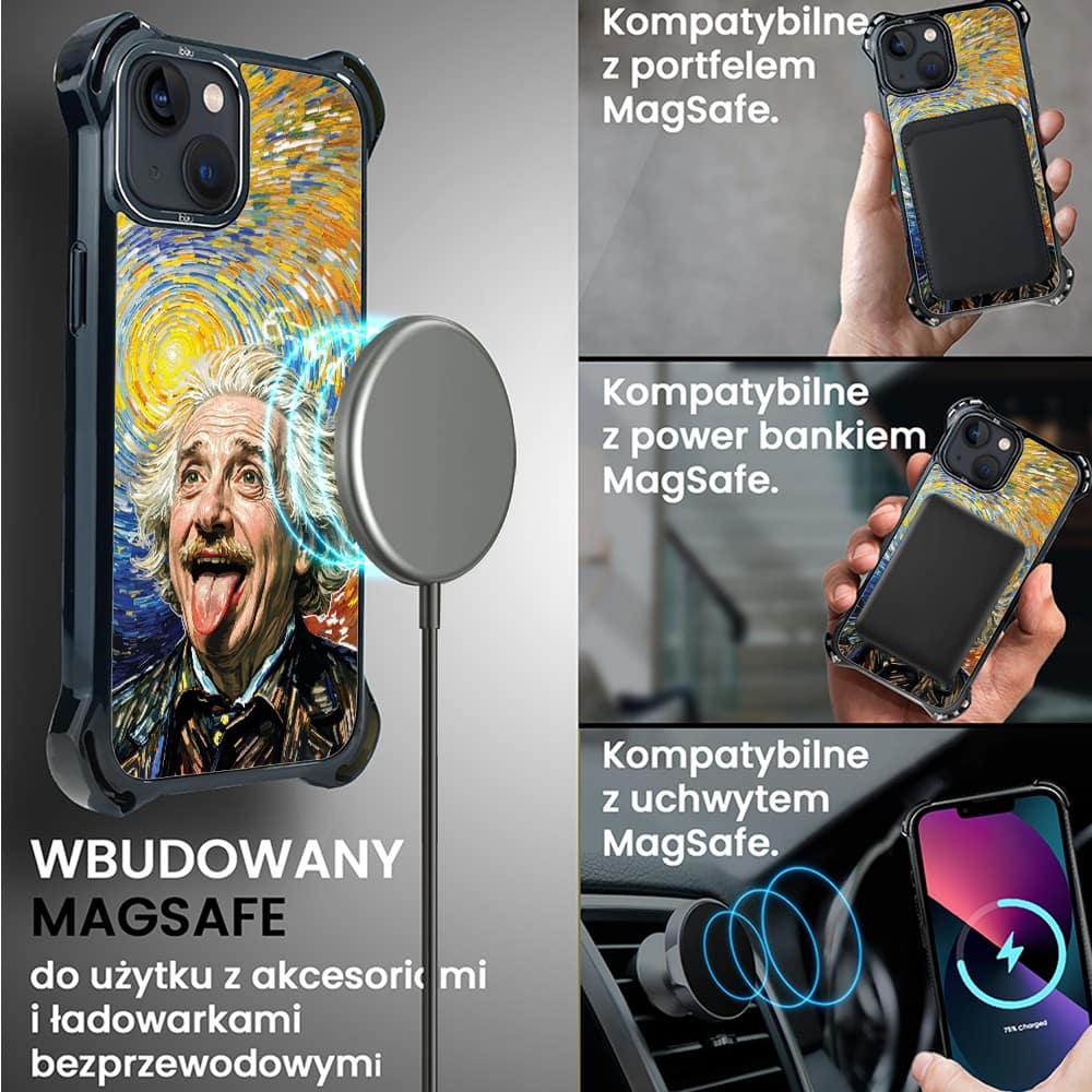 Etui do iPhone 13, Ibizu DropGuard Ultra z MagSafe, Einstein