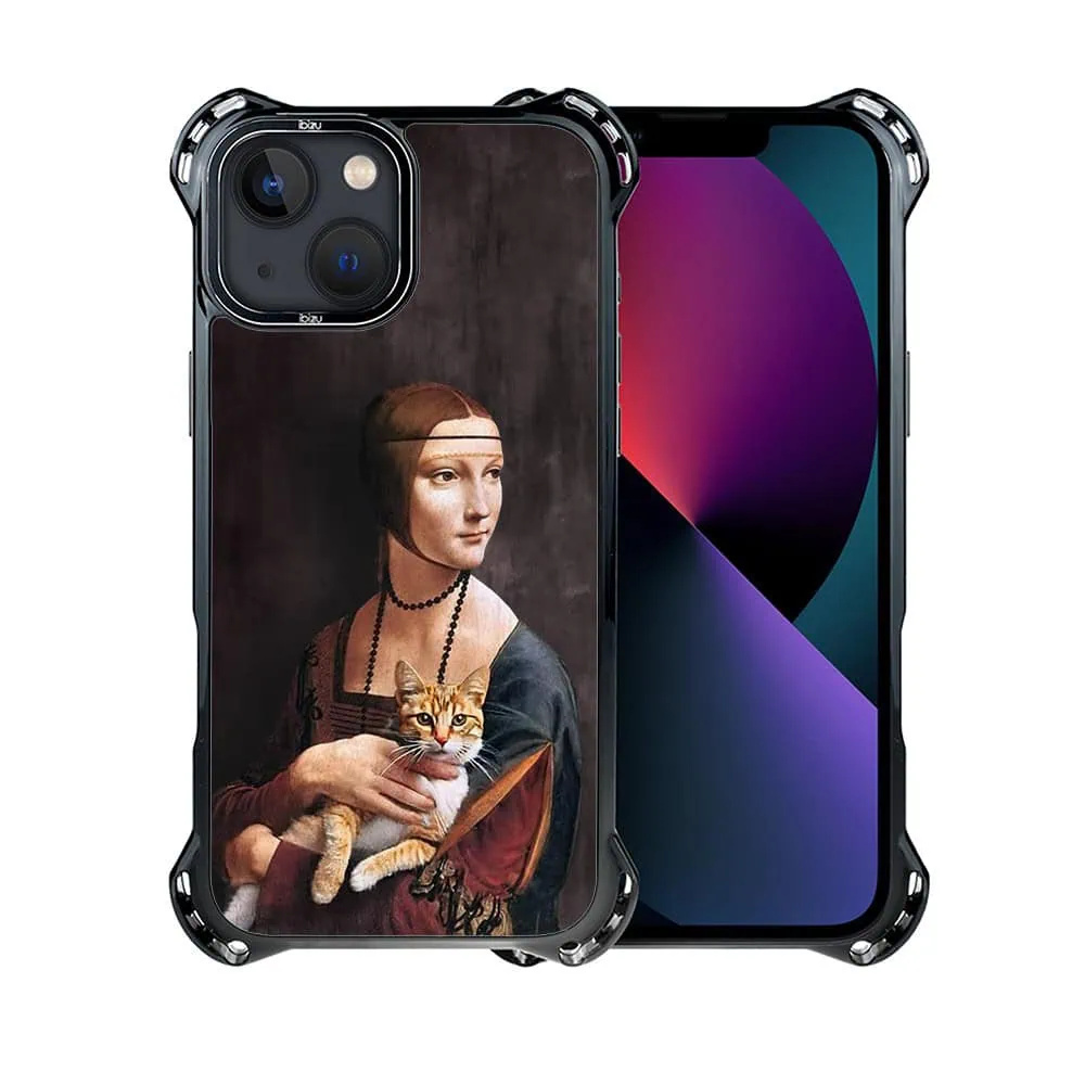 Etui do iPhone 13, Ibizu DropGuard Ultra z MagSafe, Leonardo Da Vinci, dama z kotem
