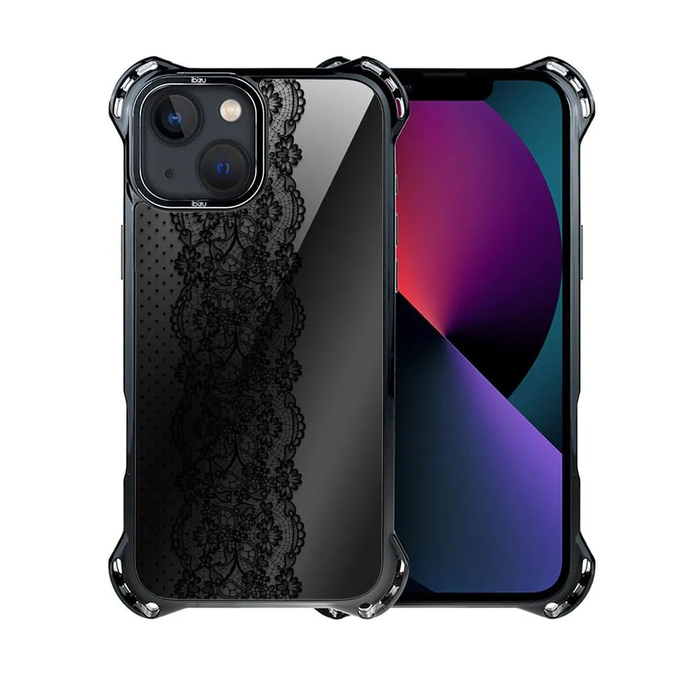 Etui do iPhone 13, Ibizu DropGuard Ultra z MagSafe, Midnight, Ornamentowa koronka