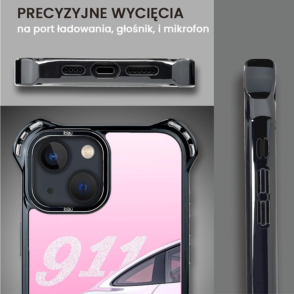 Etui do iPhone 13, Ibizu DropGuard Ultra z MagSafe, TechDrive, 911 różowe