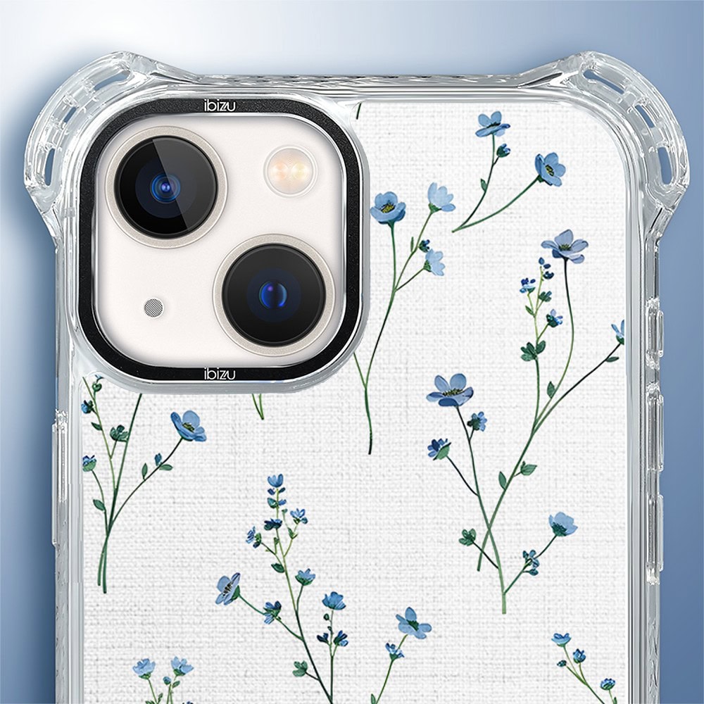 Etui do iPhone 13, Ibizu DropGuard Ultra z MagSafe, Pastel Bloom, Niebieski sen