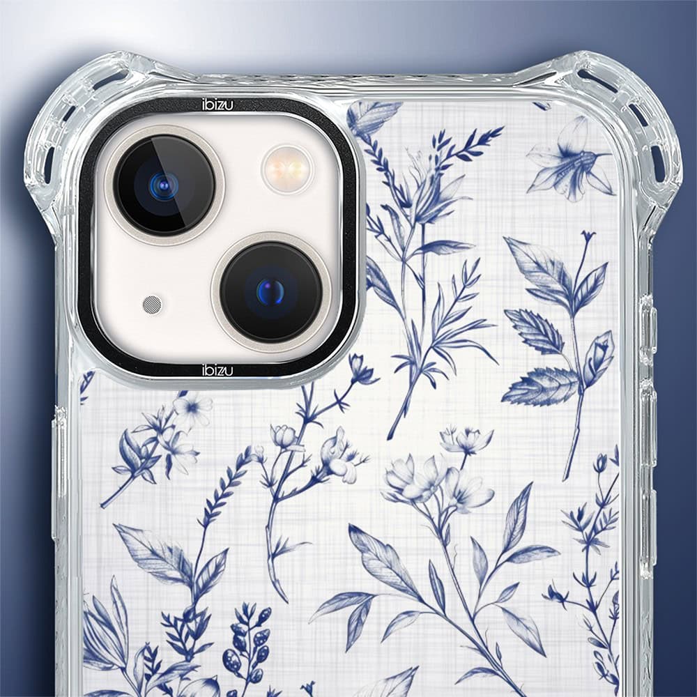 Etui do iPhone 13, Ibizu DropGuard Ultra z MagSafe, Pastel Bloom, Lazurowe szepty