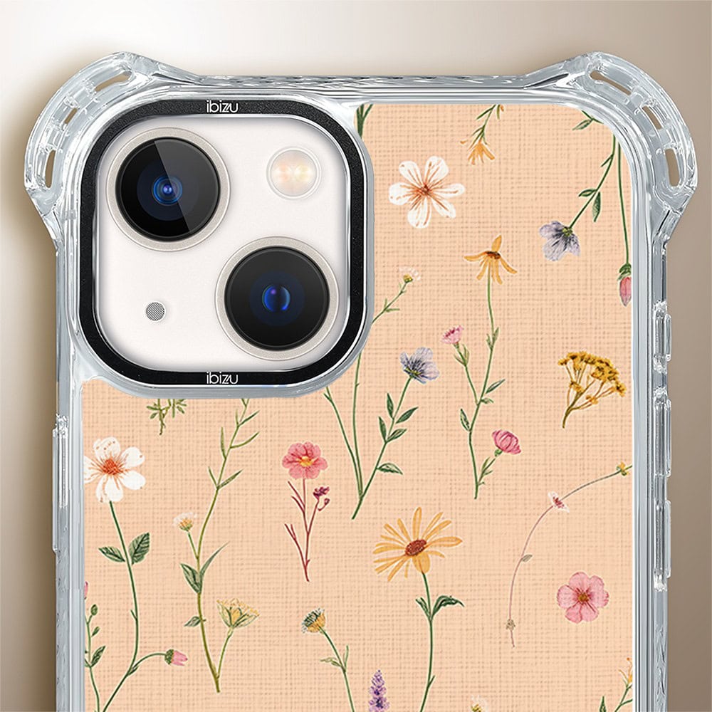 Etui do iPhone 13, Ibizu DropGuard Ultra z MagSafe, Pastel Bloom, Koralowa łąka